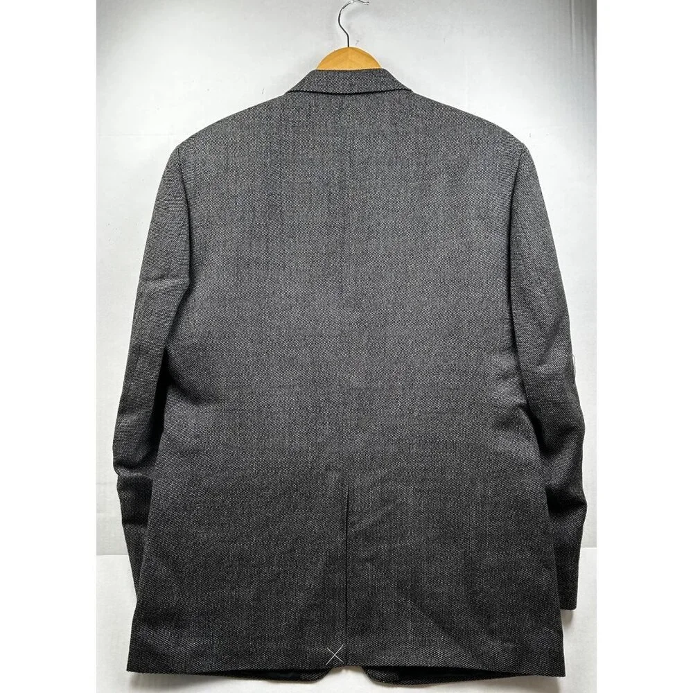 Chaps Blazer Mens 42R Gray 100%‎ Wool Two-Button Classic Fit Sport Coat Classic